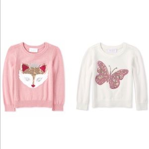 Bundle of baby girl’s knit sweaters